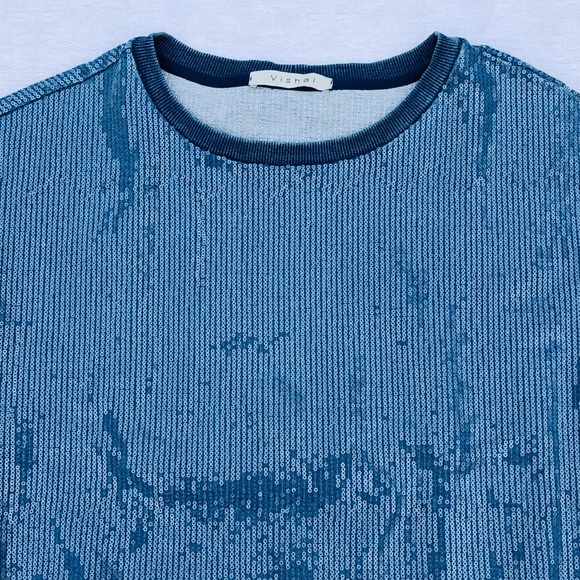 Sequined Denim Sweater**Med. $189 - Picture 4 of 6